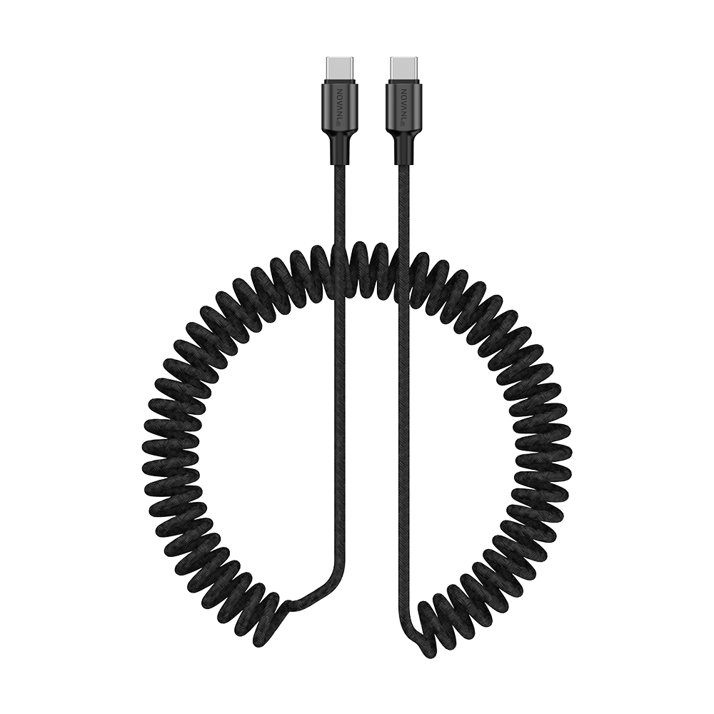 NOVANL SpeedCharge Spiral USB-C to USB-C Cable 60W (1.5M)