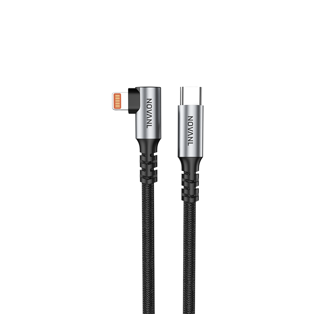 NOVANL SpeedCharge 90-degree USB C to 8 Pin Cable 27W (1.5M)
