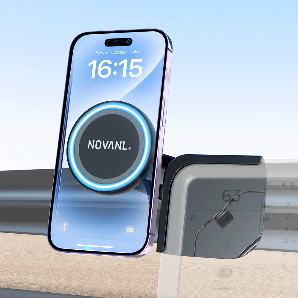 NOVANL MagLock Nikola Adhesive Car Mount (for Tesla Models till 2022)