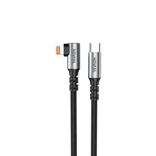 NOVANL SpeedCharge 90-graden USB C naar Lightning kabel 27W (1.5 m)