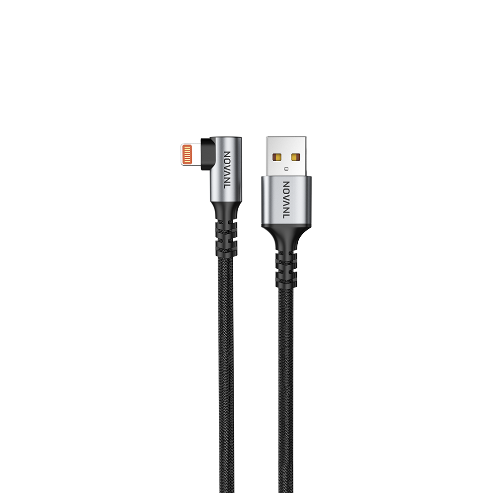 NOVANL SpeedCharge 90-graden USB-A naar 8-Pin Kabel 12W (1.5M)