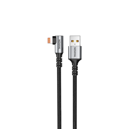 NOVANL SpeedCharge 90-graden USB-A naar 8-Pin Kabel 12W (1.5M)