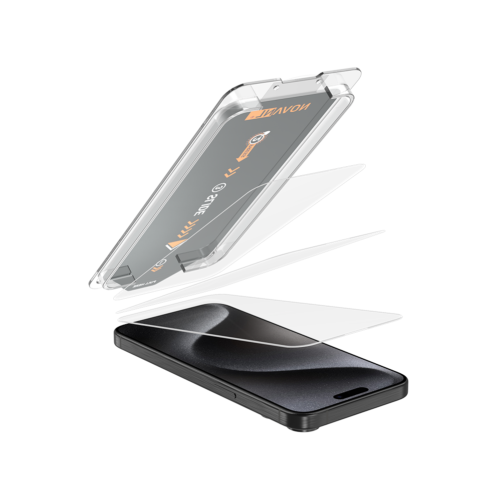 NOVANL 3-Pack Screen Protectors voor iPhone 15 Pro met Installatiekit