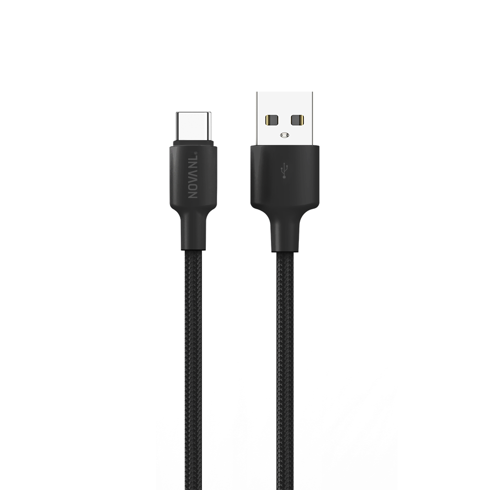 NOVANL SpeedCharge USB A naar USB-C kabel 12W Zwart Black