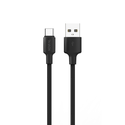 NOVANL SpeedCharge USB A naar USB-C kabel 12W Zwart Black