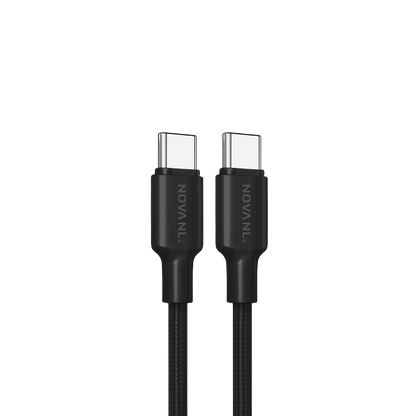 NOVANL SpeedCharge USB C naar USB C kabel 60W zwart Black
