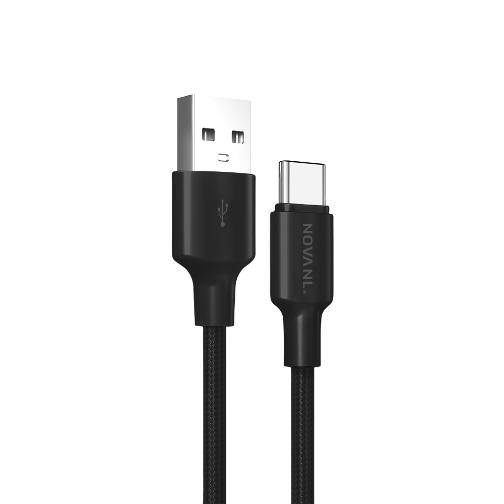 NOVANL SpeedCharge USB A naar USB-C kabel 12W zwart Black