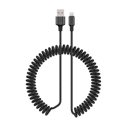 NOVANL SpeedCharge Spiraal USB A naar 8 Pin Cable 12W (1.5M)