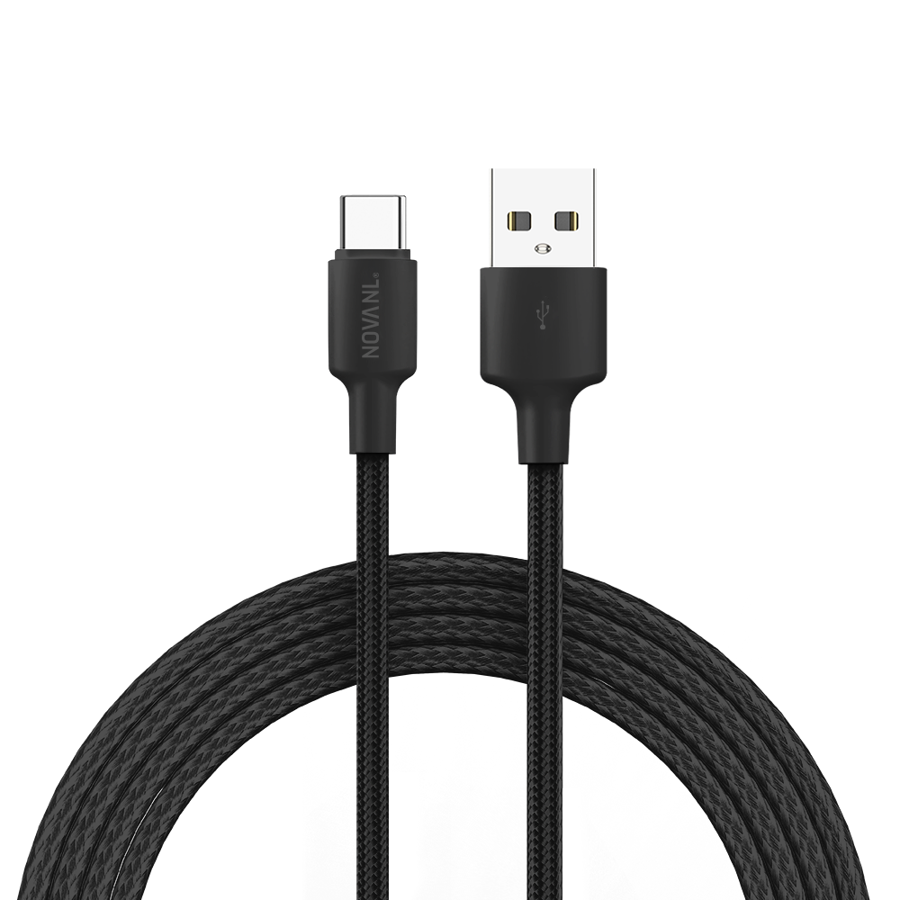 NOVANL SpeedCharge USB A naar USB-C kabel 12W zwart Black