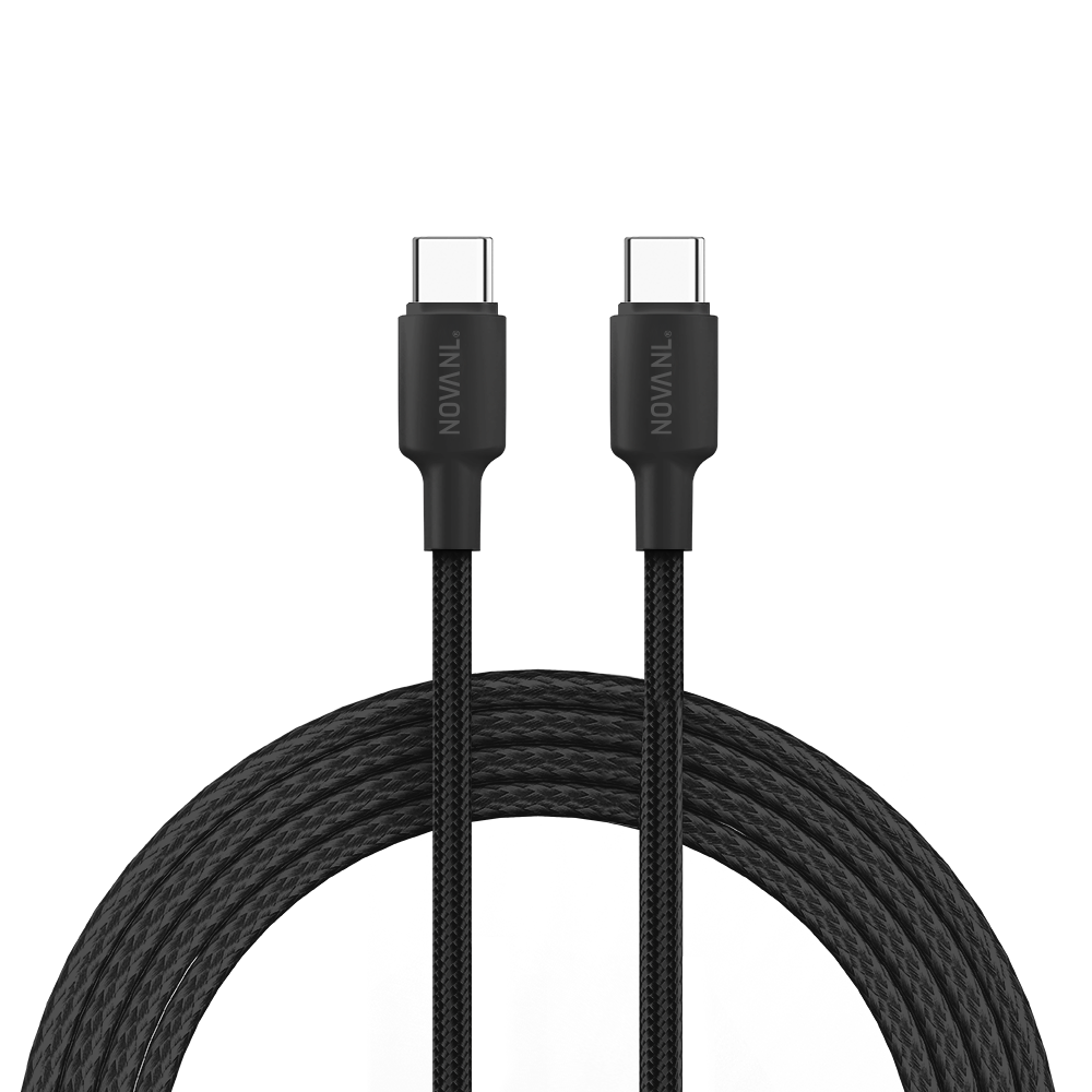 NOVANL SpeedCharge USB-C naar USB-C kabel 60W zwart Black
