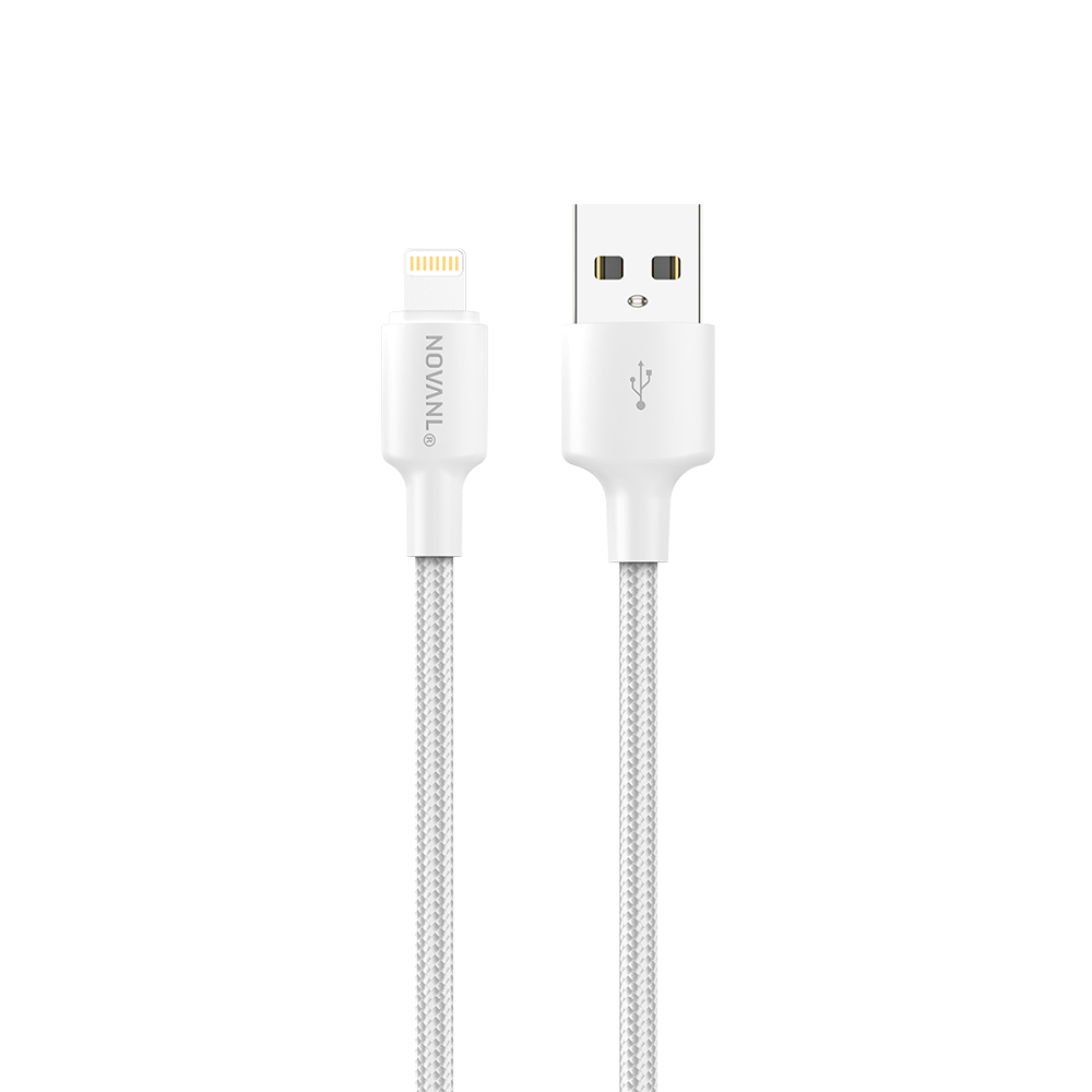 NOVANL SpeedCharge USB A naar Lightning kabel 12W Wit White