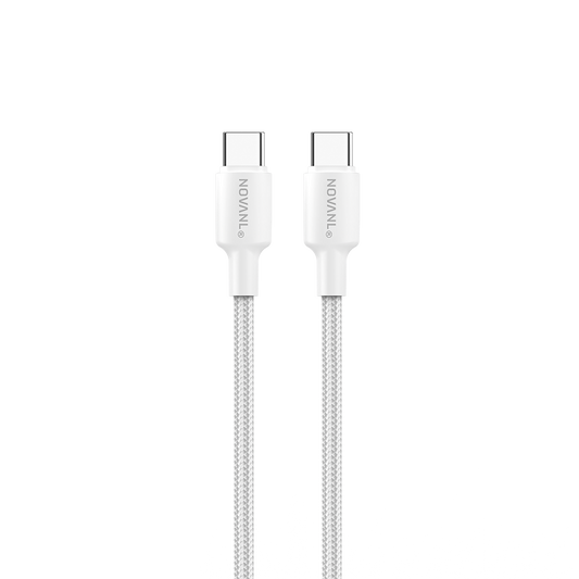 NOVANL SpeedCharge USB C naar USB C kabel 60W wit White
