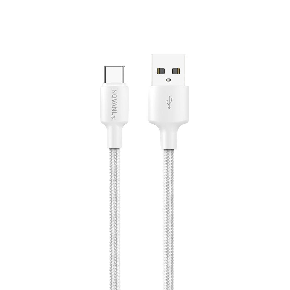 NOVANL SpeedCharge USB A naar USB-C kabel 12 Wit White