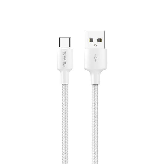 NOVANL SpeedCharge USB A naar USB-C kabel 12 Wit White