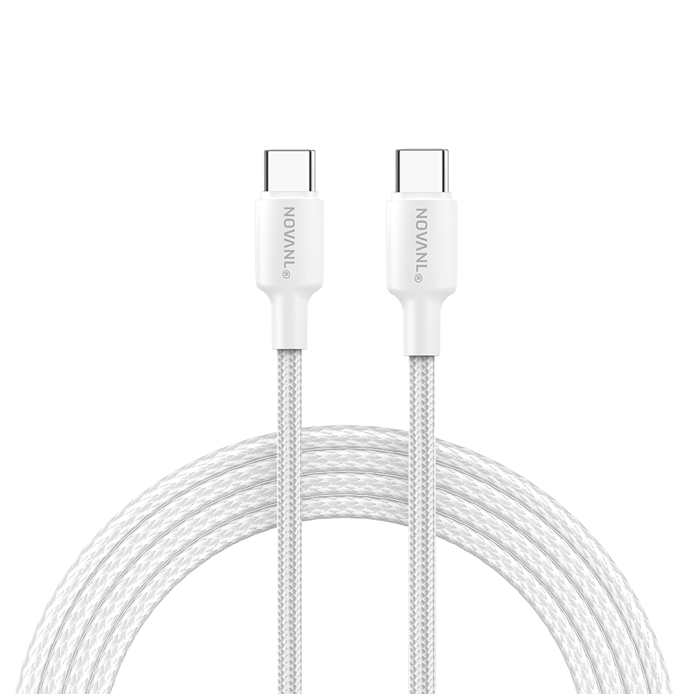 NOVANL SpeedCharge USB C naar USB C kabel 60W wit White
