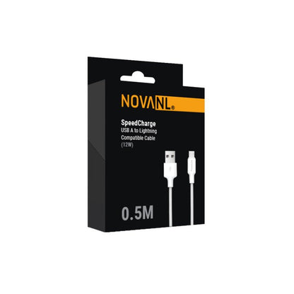 NOVANL SpeedCharge 0.5M USB-A naar 8-Pin Kabel 12W