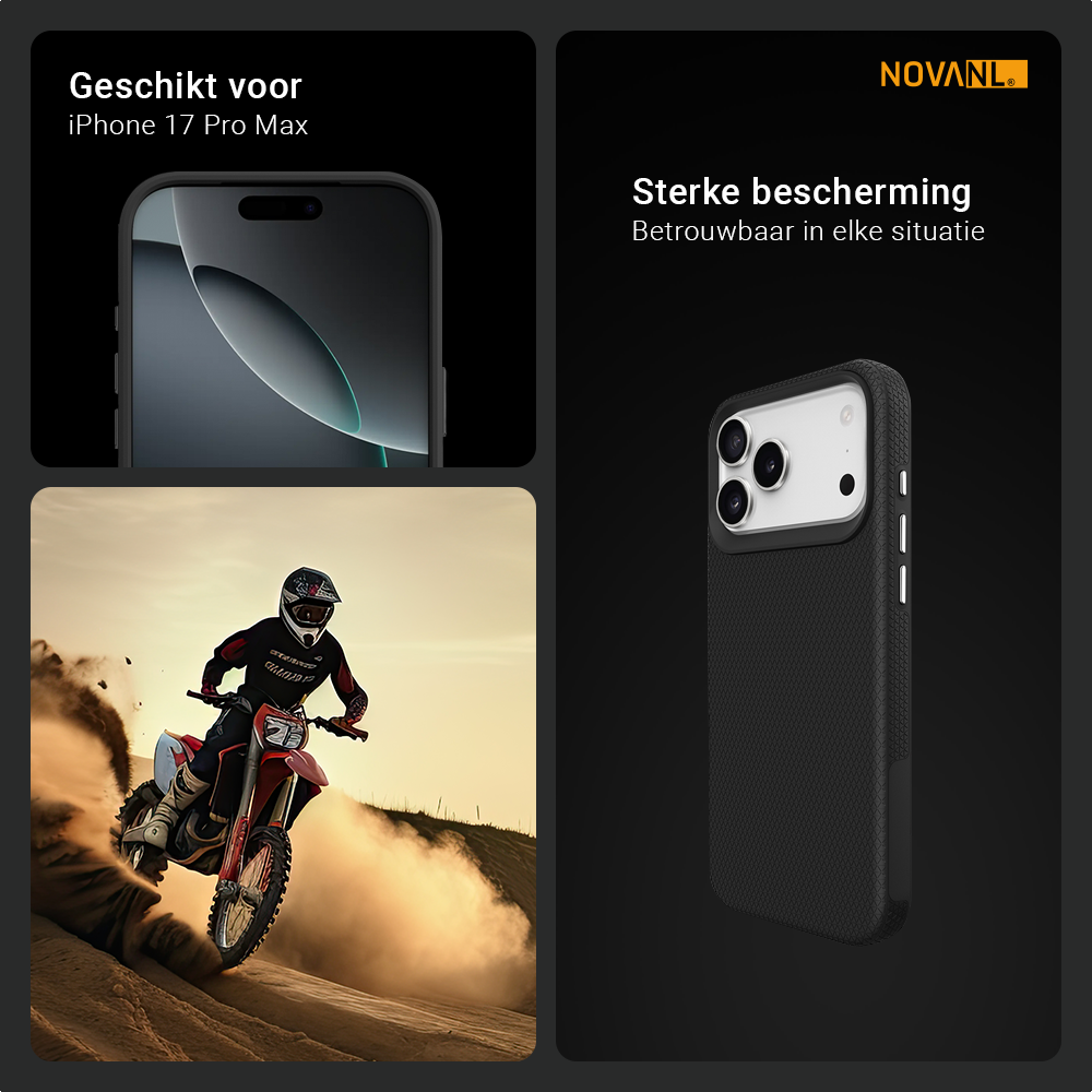 NOVANL GripArmor Case (Incl. Magnetics) Compatible for iPhone 17 Pro Max