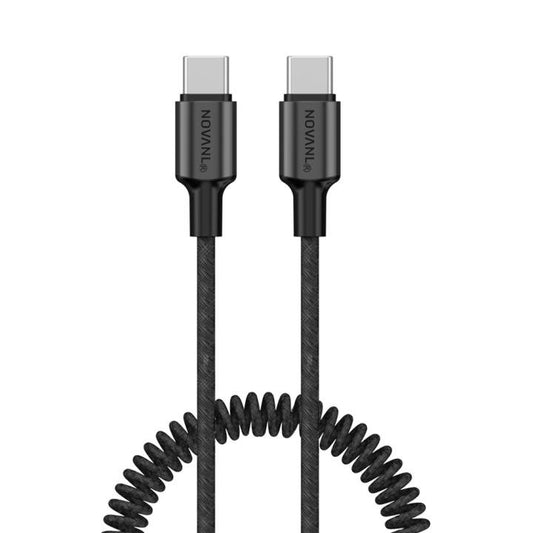 NOVANL SpeedCharge Spiral USB-C to USB-C Cable 60W (1.5M)