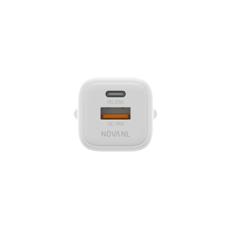 NOVANL GaNCharge 20W USB-A & USB-C (dubbele poort) Adapter